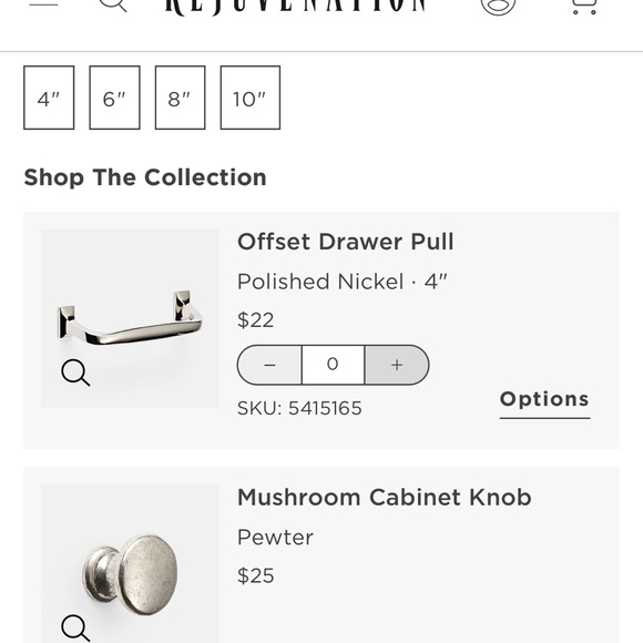 Pewter cabinet knobs - Picture 4 of 6